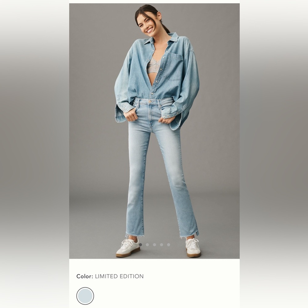 MOTHER THE INSIDER CROP STEP FRAY JEANS